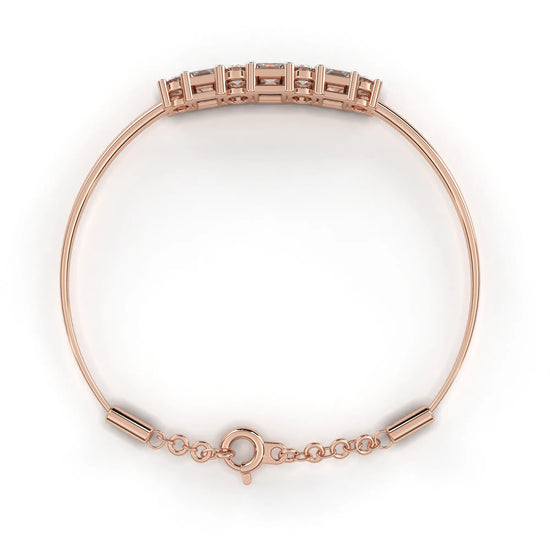 Majestic Princess & Round Cut Lab Diamond Bracelet