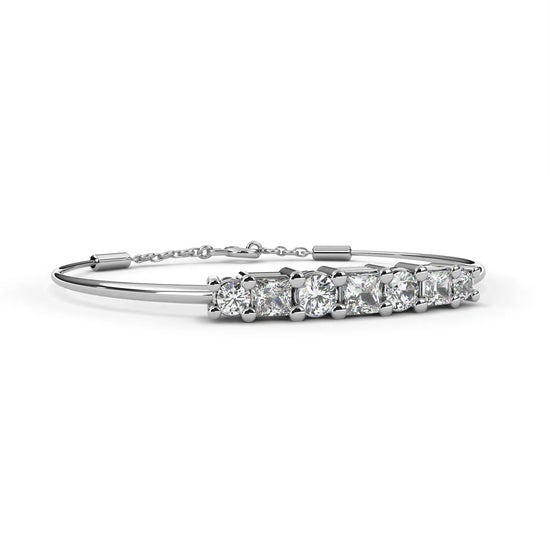 Majestic Princess & Round Cut Lab Diamond Bracelet