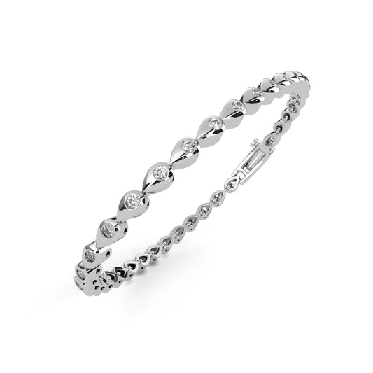 Teardrop Radiance Lab Diamond Bracelet