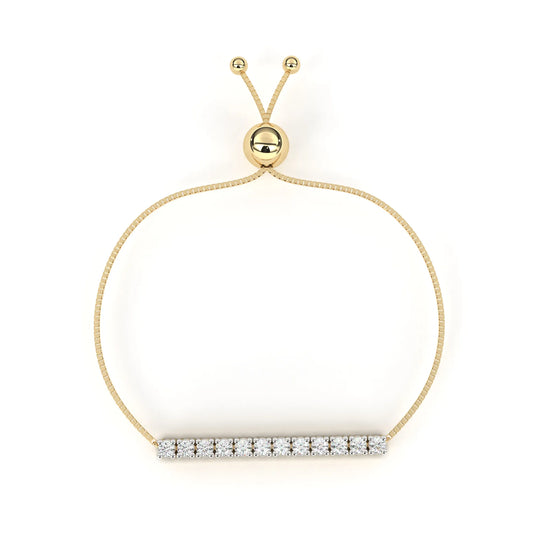 Timeless Adjustable Bar Moissanite bracelet