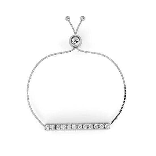 Timeless Adjustable Bar Moissanite bracelet