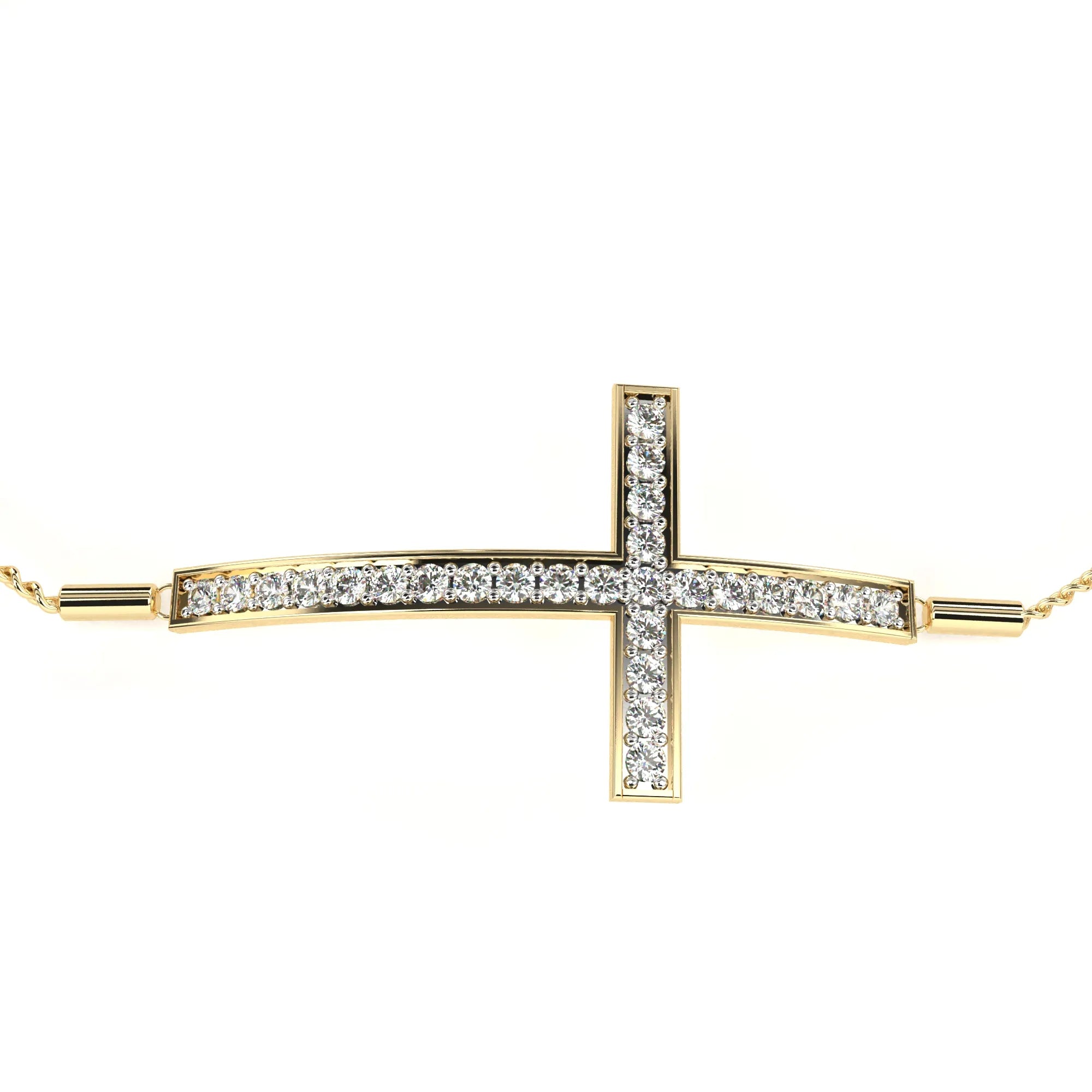 Cross of Light Adjustable Lab Diamond Bracelet