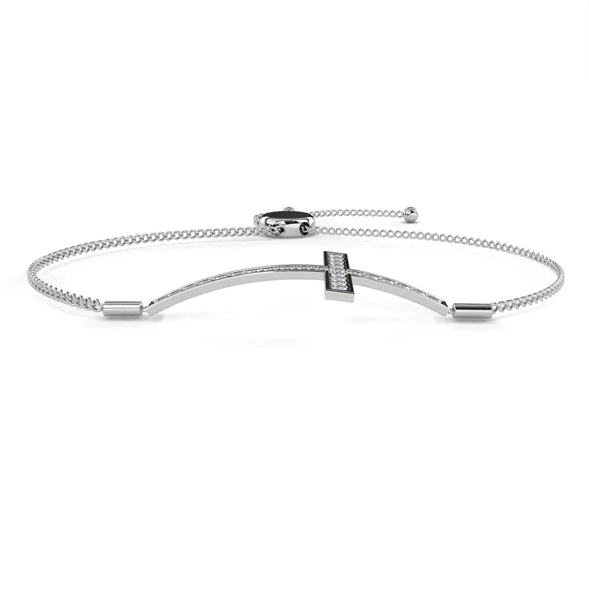 Cross of Light Adjustable Lab Diamond Bracelet