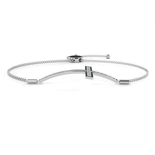 Cross of Light Adjustable Lab Diamond Bracelet