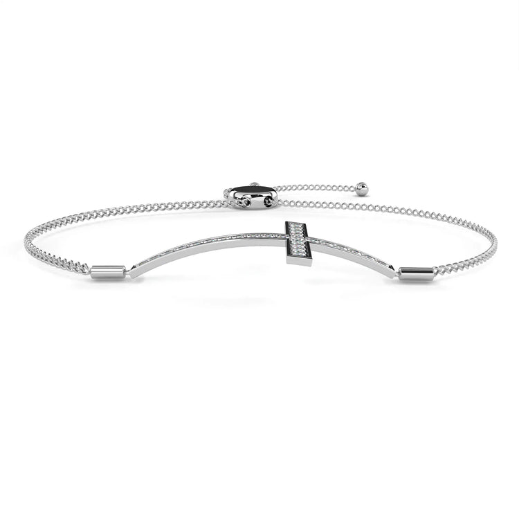 Cross of Light Adjustable Lab Diamond Bracelet