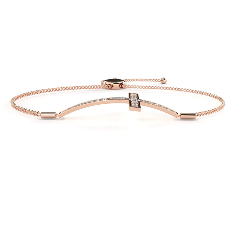 Cross of Light Adjustable Lab Diamond Bracelet