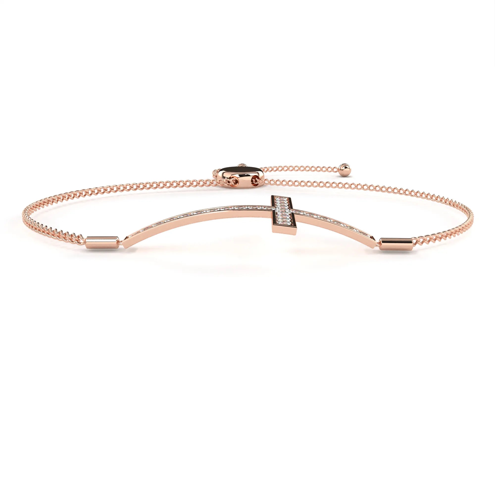 Cross of Light Adjustable Moissanite Bracelet