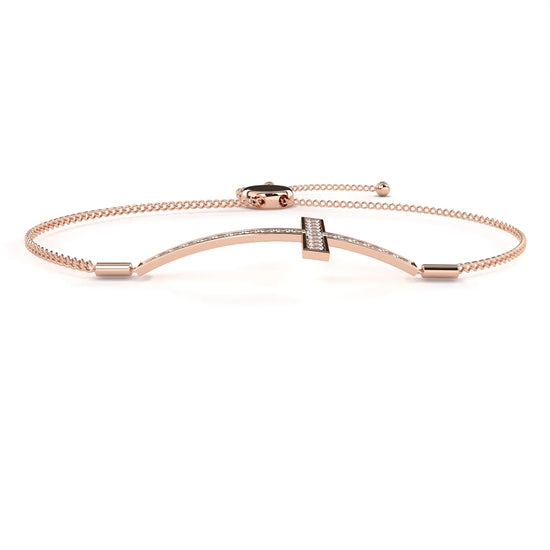 Cross of Light Adjustable Moissanite Bracelet