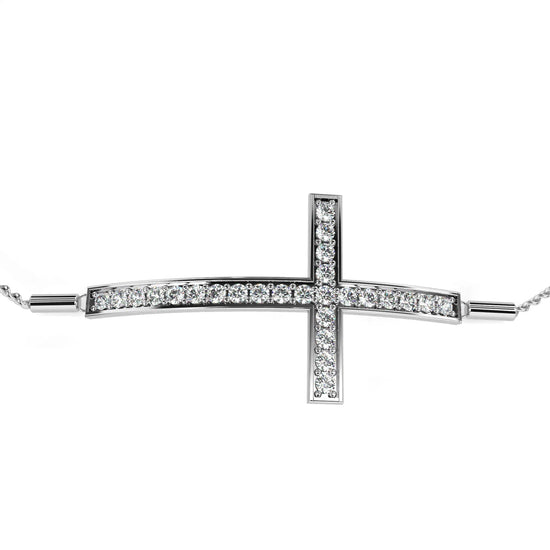 Cross of Light Adjustable Moissanite Bracelet