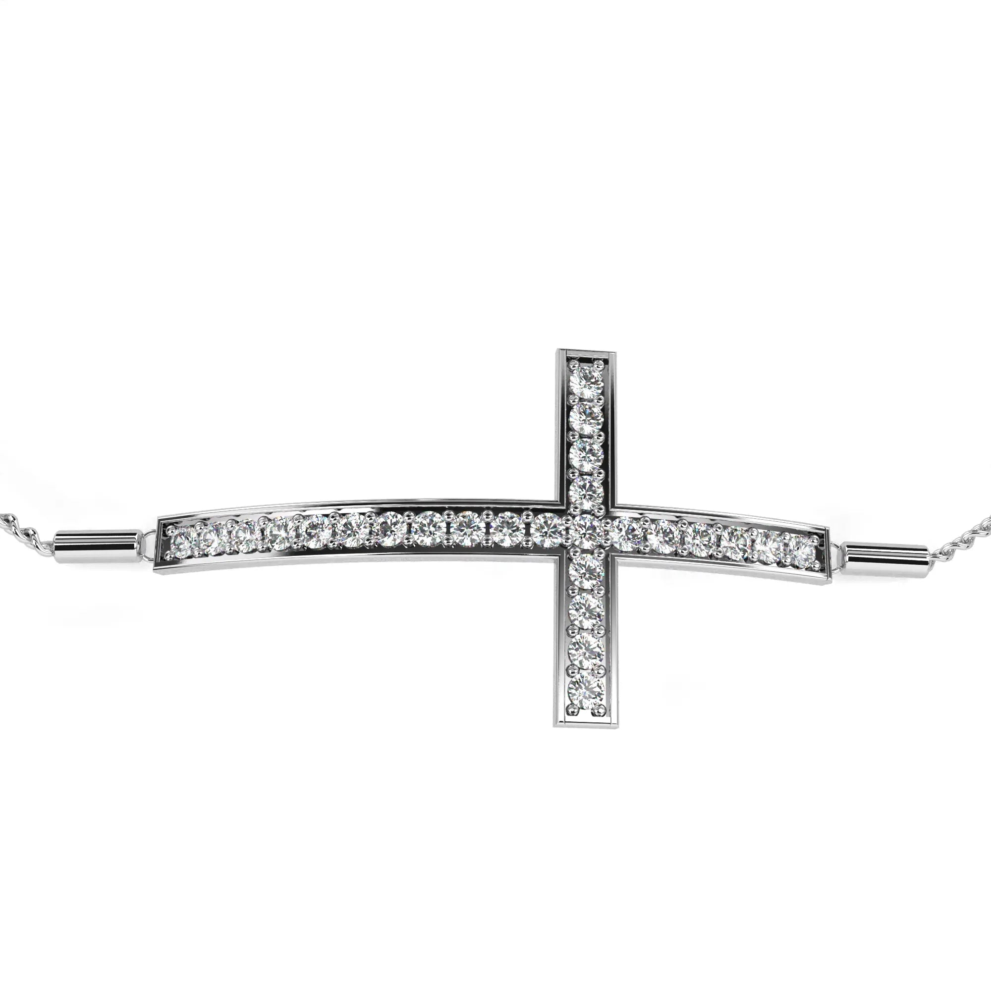 Cross of Light Adjustable Lab Diamond Bracelet