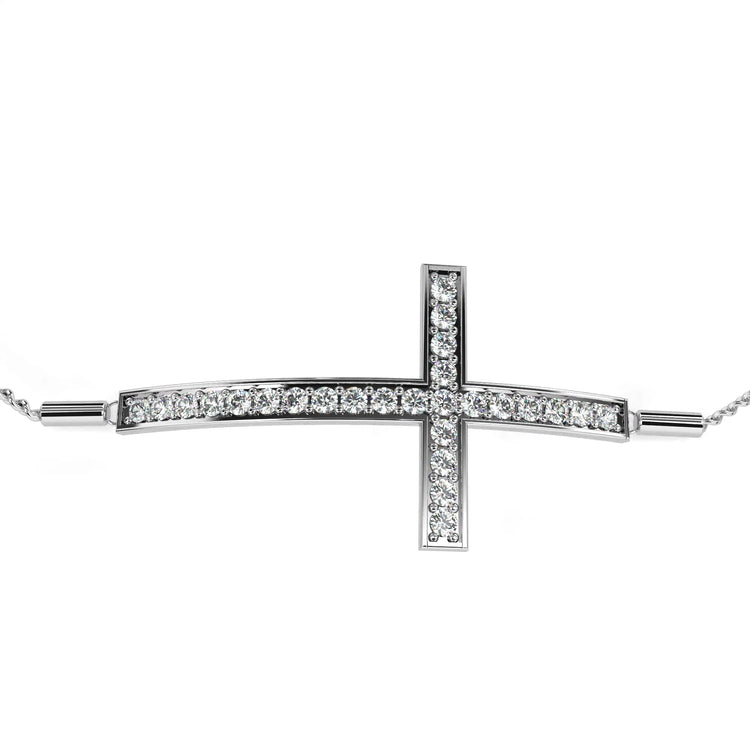 Cross of Light Adjustable Lab Diamond Bracelet