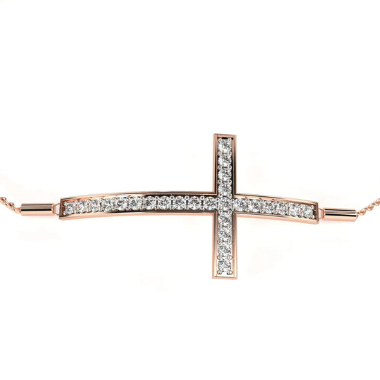 Cross of Light Adjustable Moissanite Bracelet