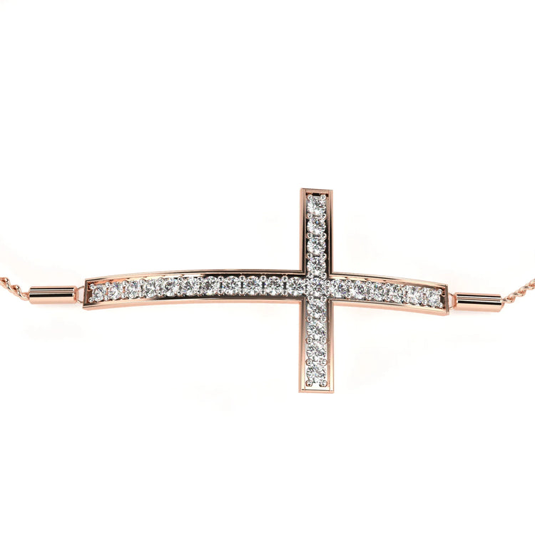 Cross of Light Adjustable Moissanite Bracelet