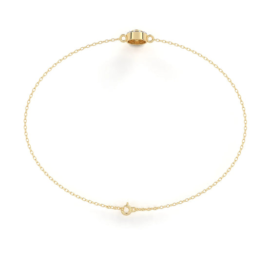 Glistening Halo Solitaire Moissanite Bracelet