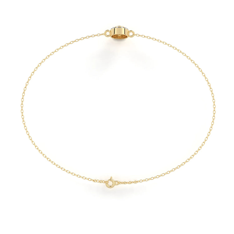 Glistening Halo Solitaire Moissanite Bracelet