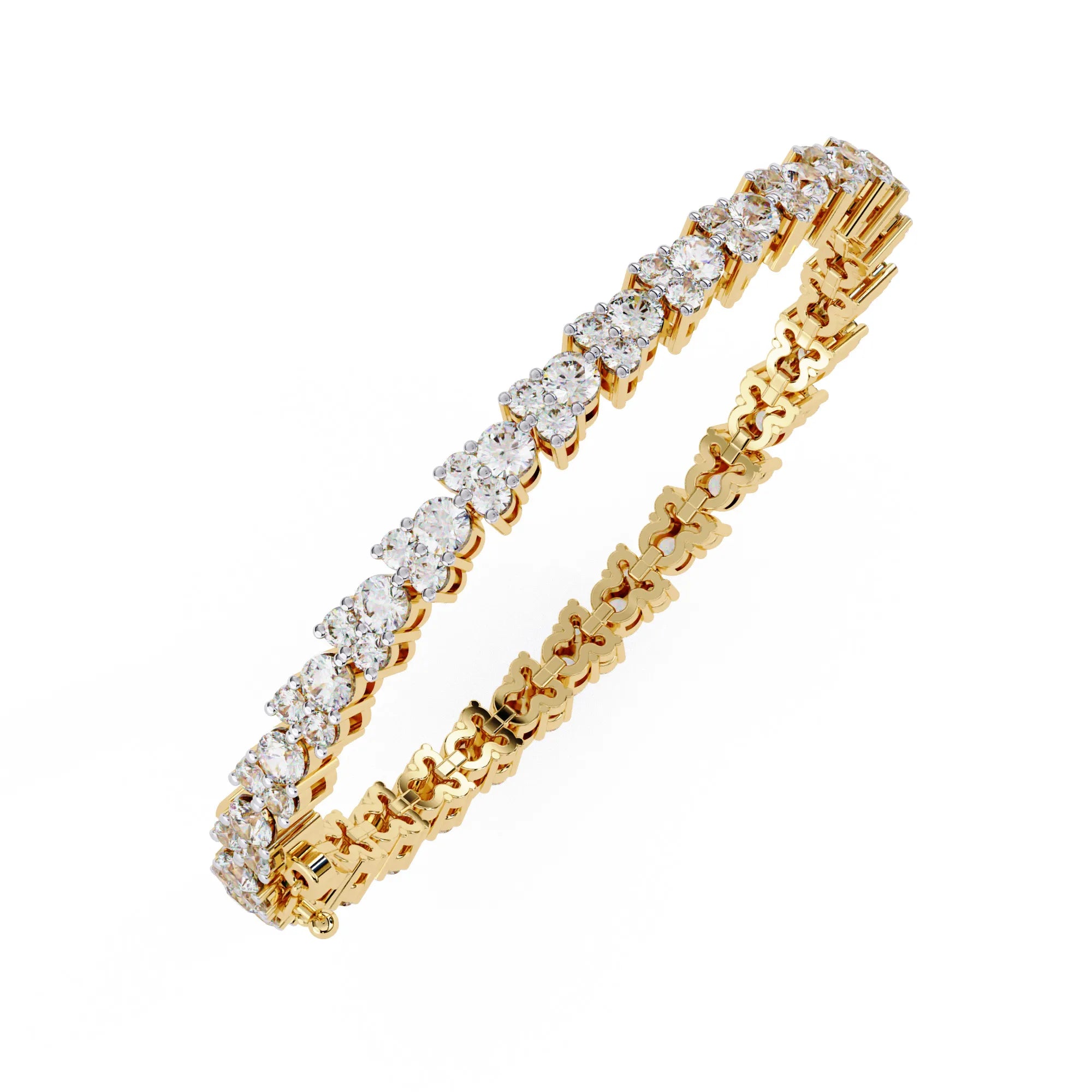 Gilded Embrace Lab Diamond Bracelet