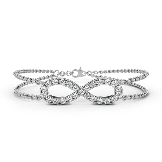 Luminous Infinity Double Chain Lab Diamond Bracelet