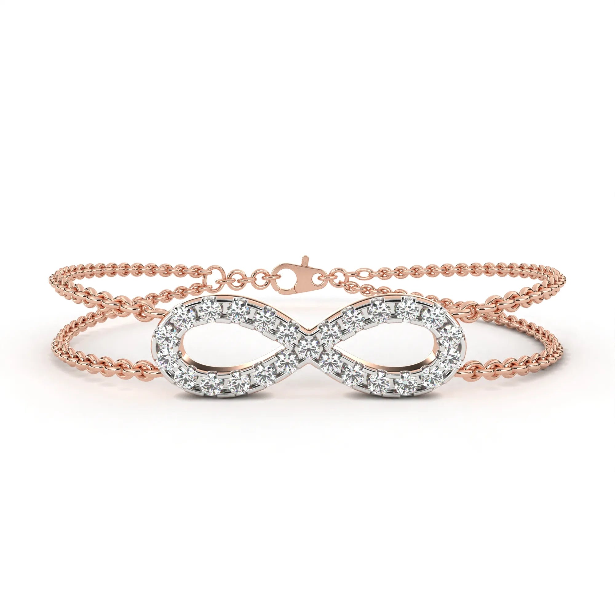 Luminous Infinity Double Chain Lab Diamond Bracelet
