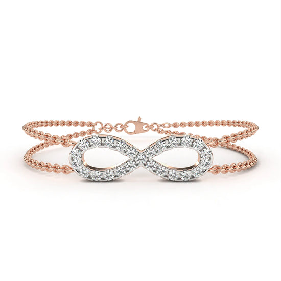 Luminous Infinity Double Chain Lab Diamond Bracelet
