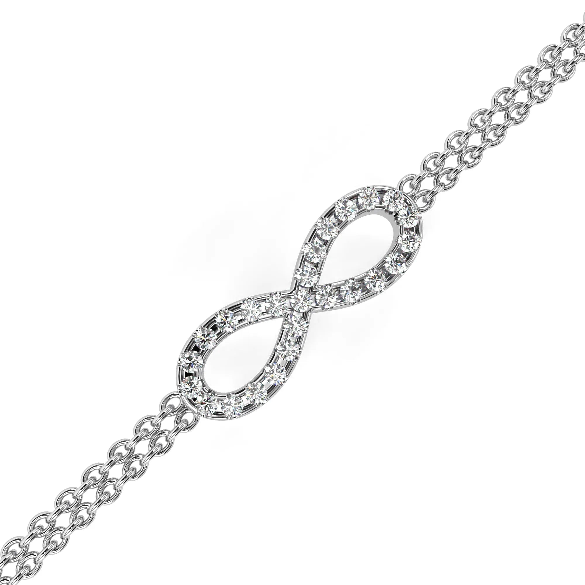 Luminous Infinity Double Chain Moissanite Bracelet