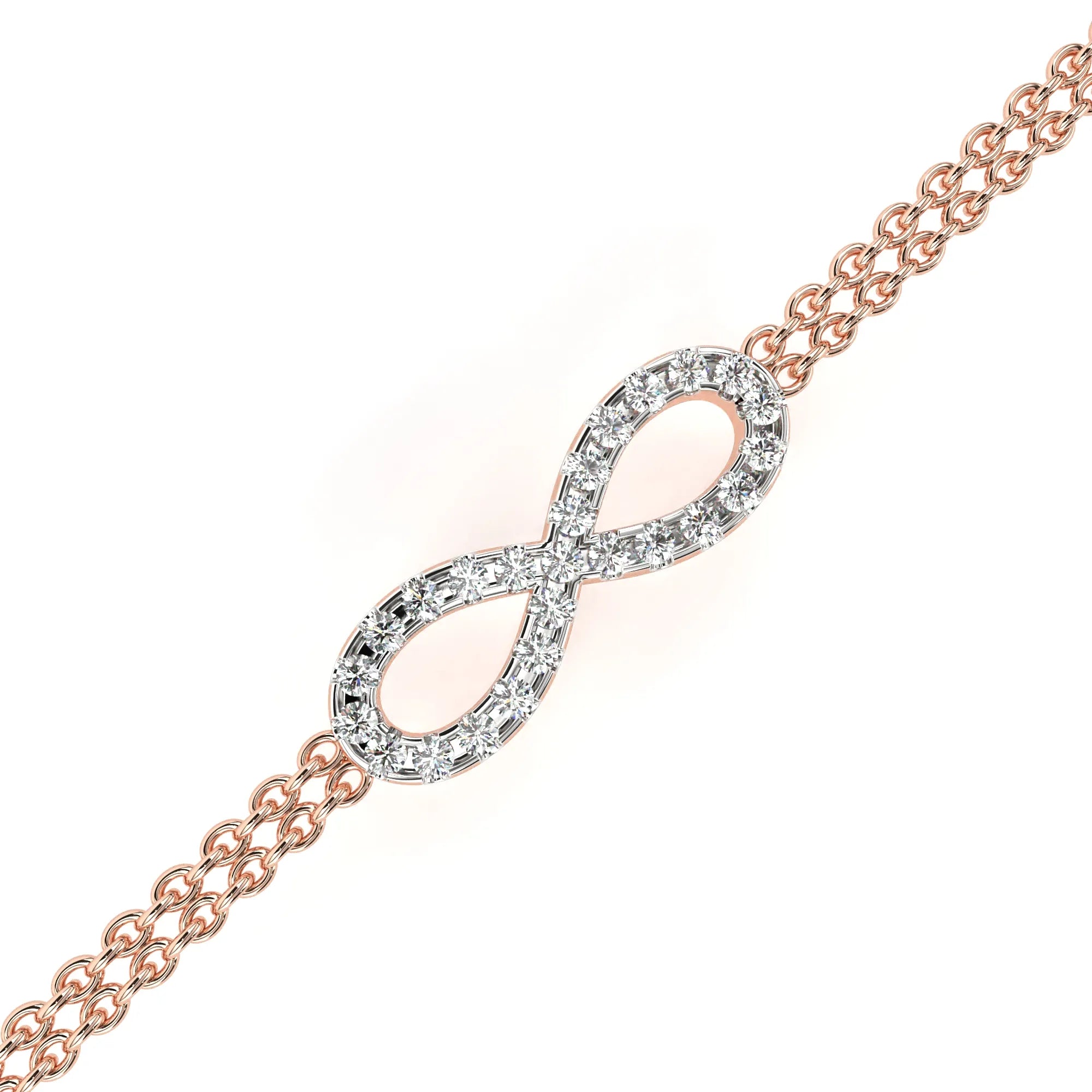 Luminous Infinity Double Chain Lab Diamond Bracelet
