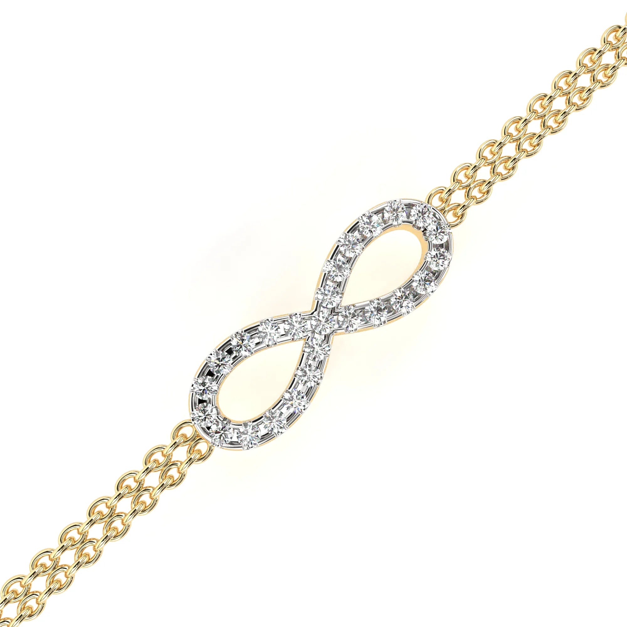 Luminous Infinity Double Chain Lab Diamond Bracelet