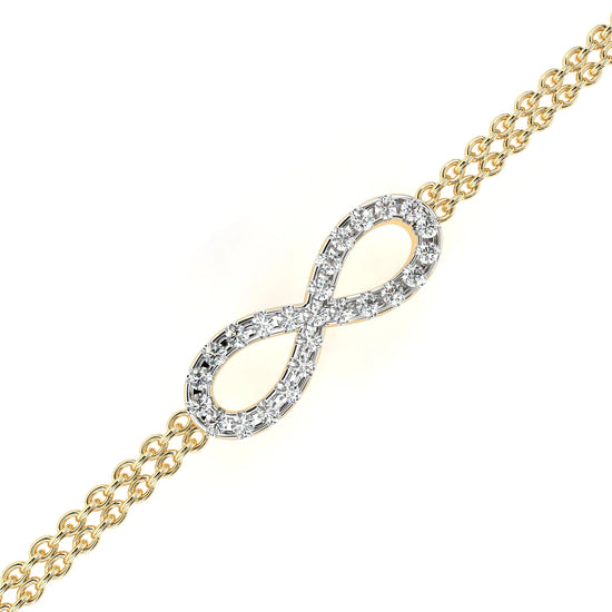 Luminous Infinity Double Chain Lab Diamond Bracelet