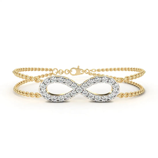 Luminous Infinity Double Chain Moissanite Bracelet