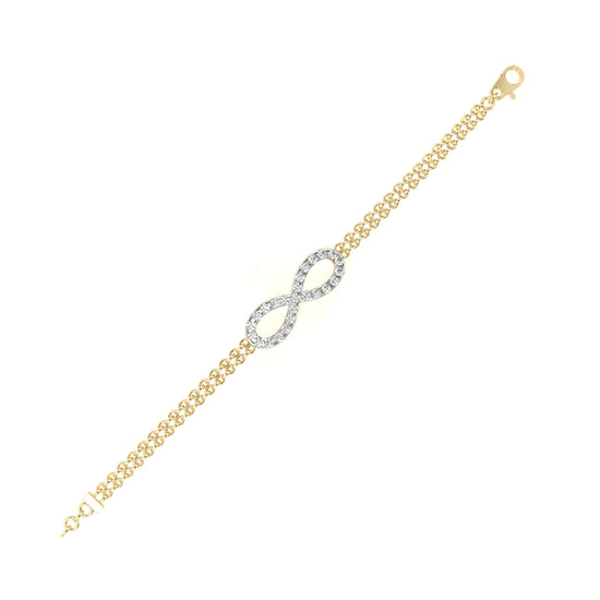 Luminous Infinity Double Chain Lab Diamond Bracelet