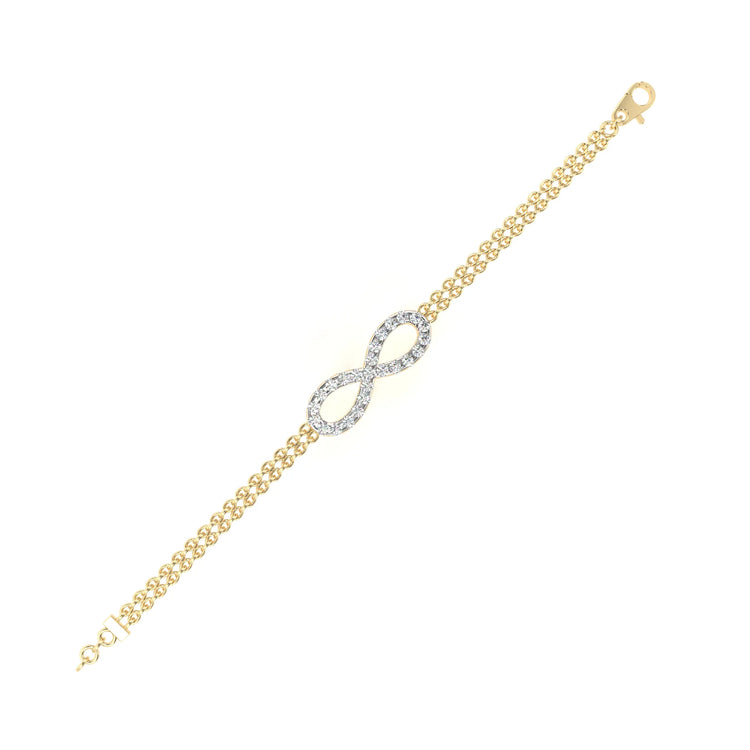 Luminous Infinity Double Chain Lab Diamond Bracelet