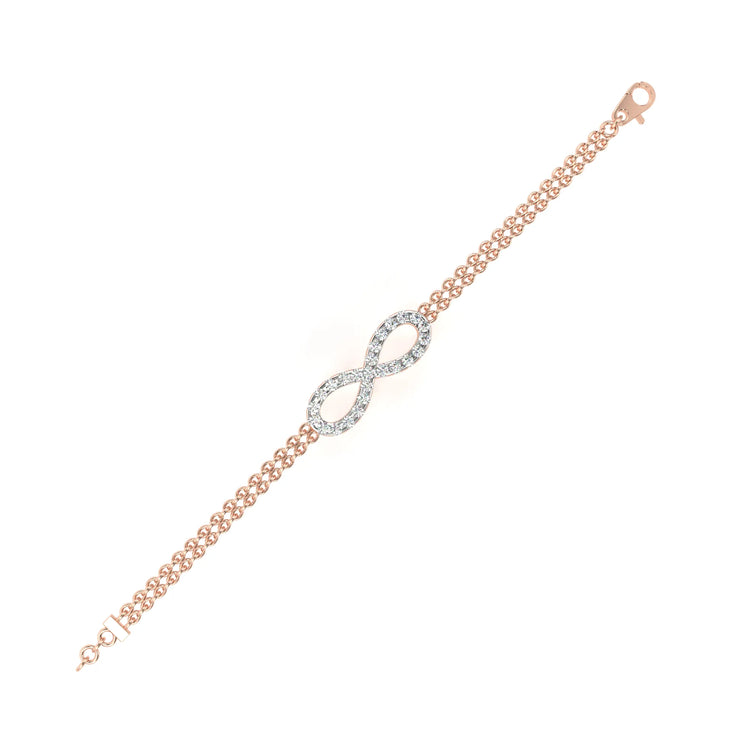 Luminous Infinity Double Chain Lab Diamond Bracelet