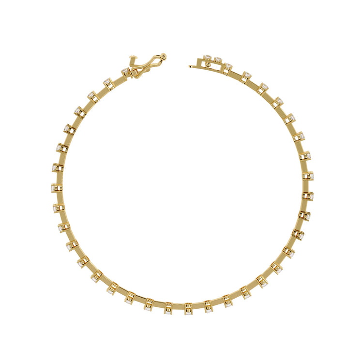 Classic Row Moissanite Bracelet
