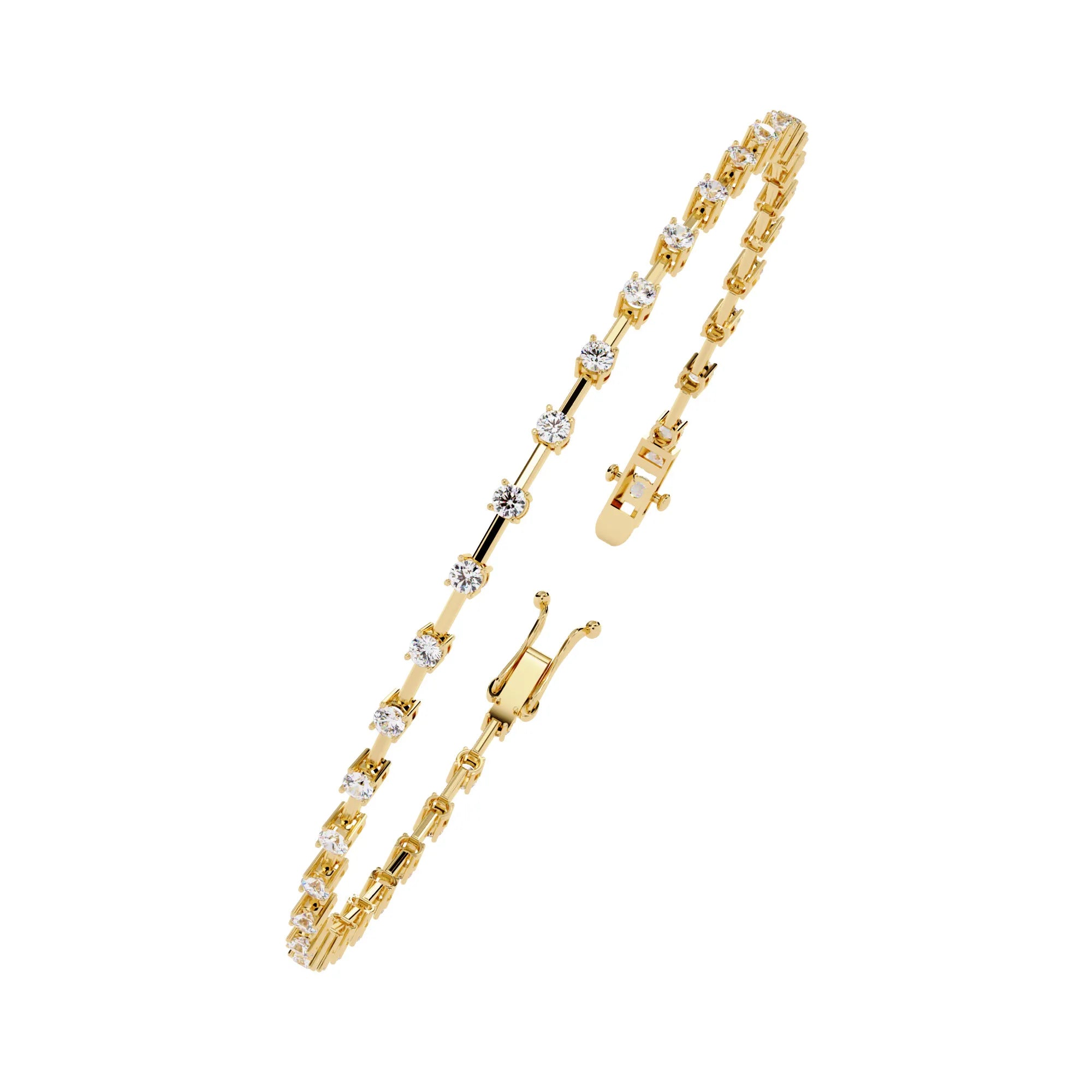 Classic Row Lab Diamond Bracelet