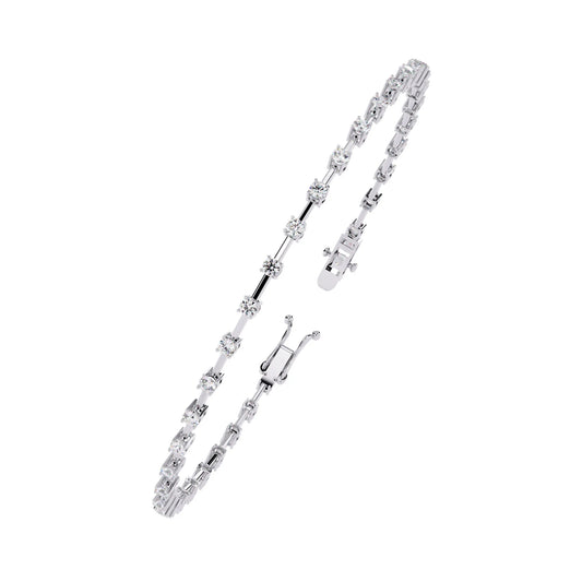 Classic Row Lab Diamond Bracelet