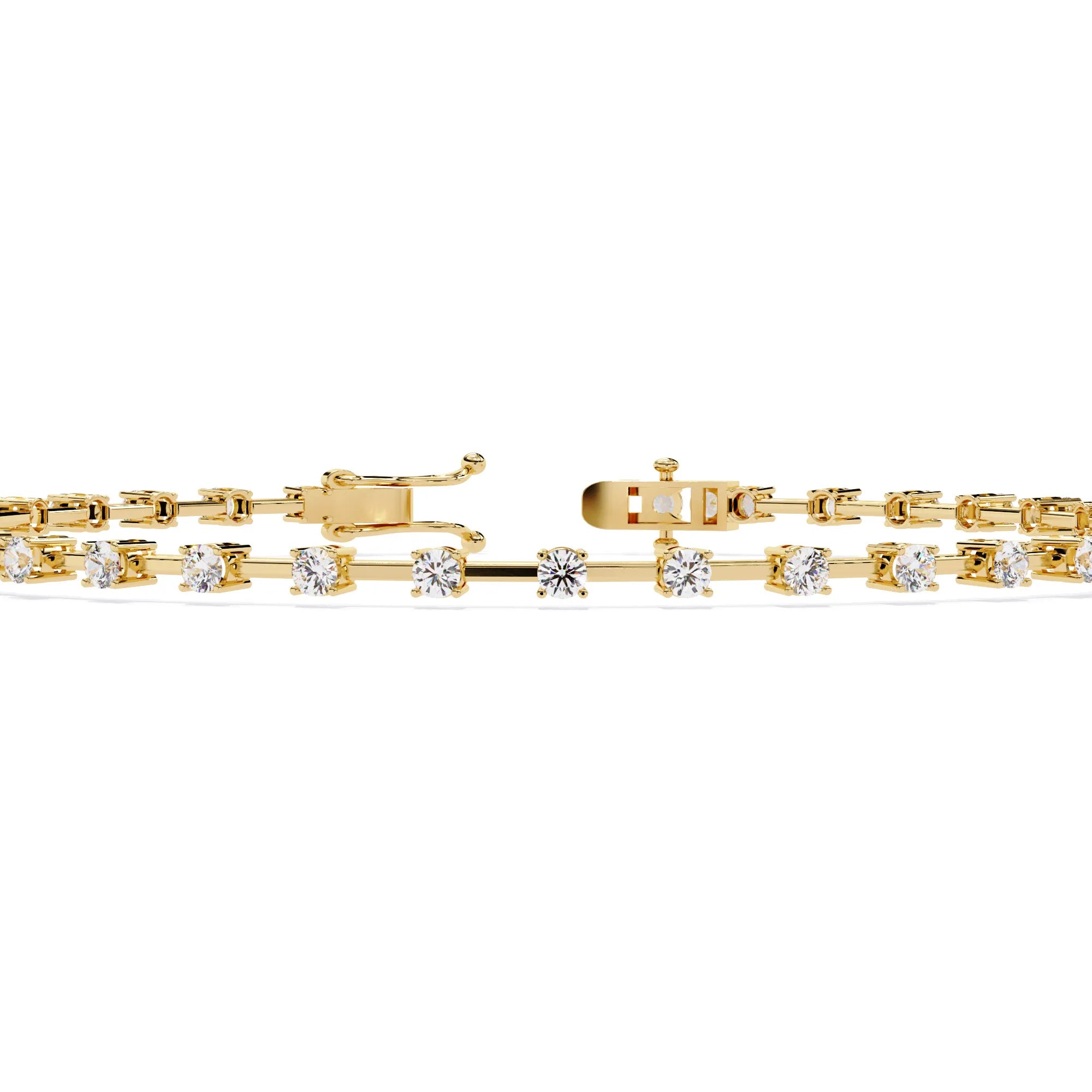 Classic Row Lab Diamond Bracelet