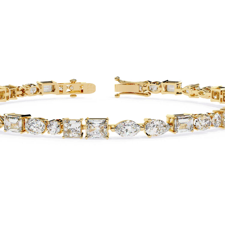 Luminous Shapes Moissanite Bracelet
