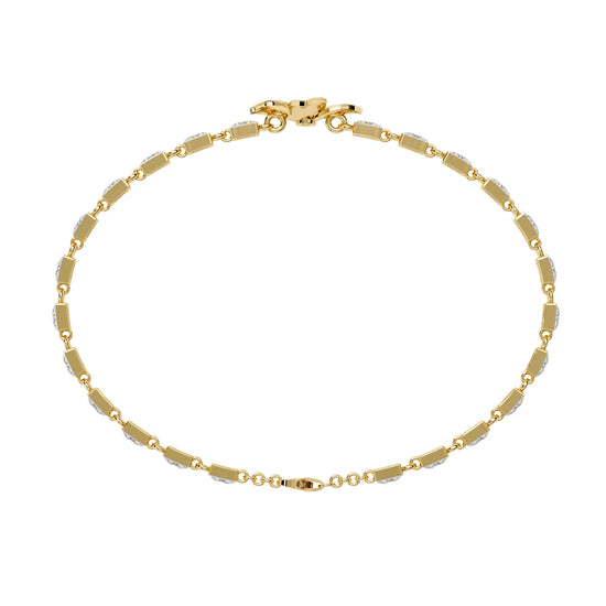 Floral Sparkle Moissanite Bracelet