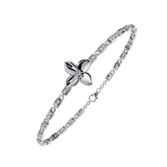 Floral Sparkle Lab Diamond Bracelet