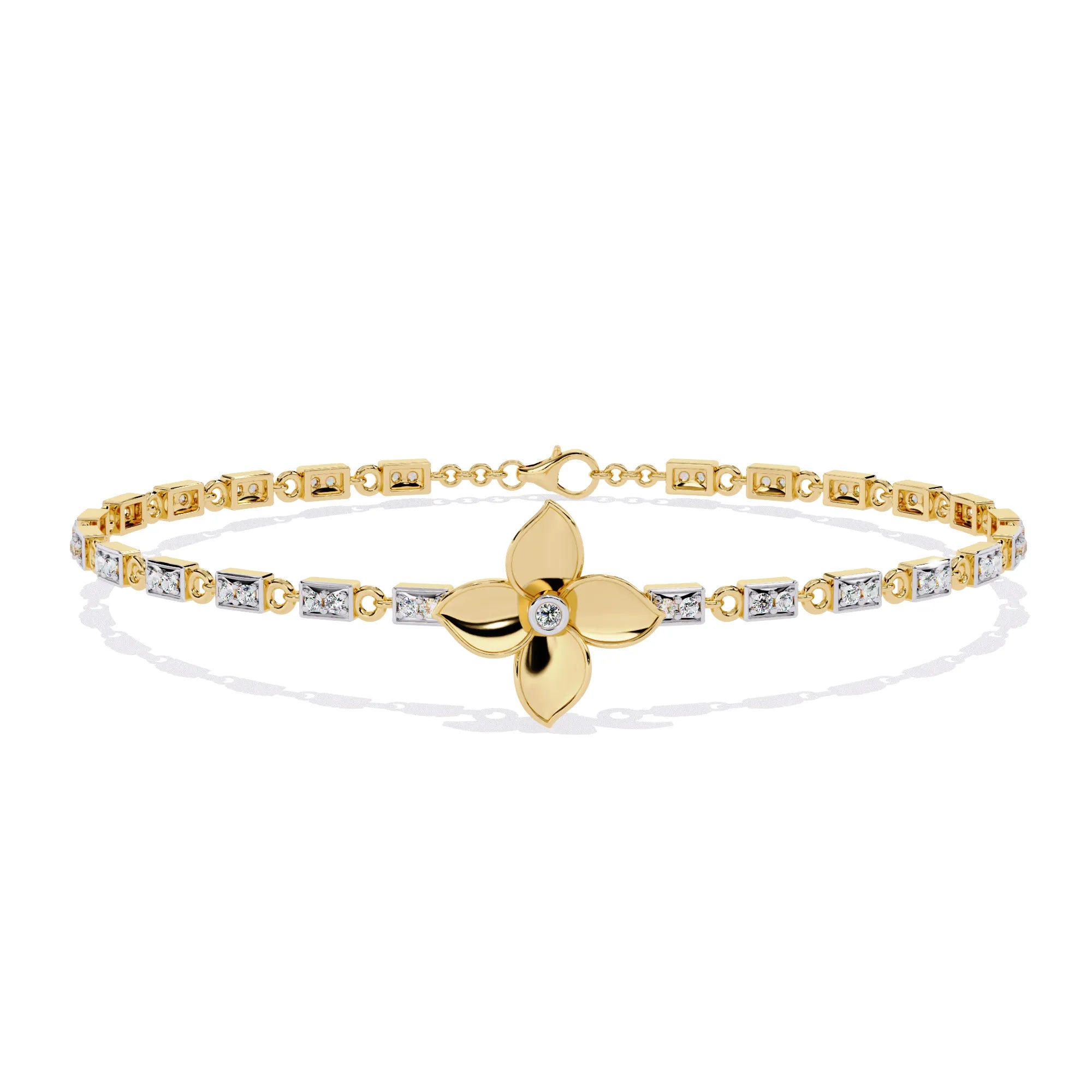 Floral Sparkle Lab Diamond Bracelet