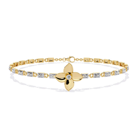 Floral Sparkle Moissanite Bracelet