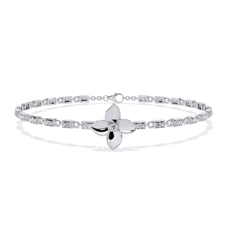 Floral Sparkle Moissanite Bracelet
