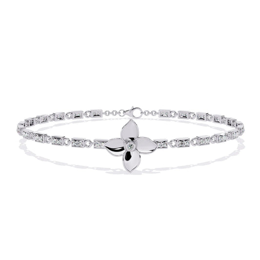 Floral Sparkle Lab Diamond Bracelet