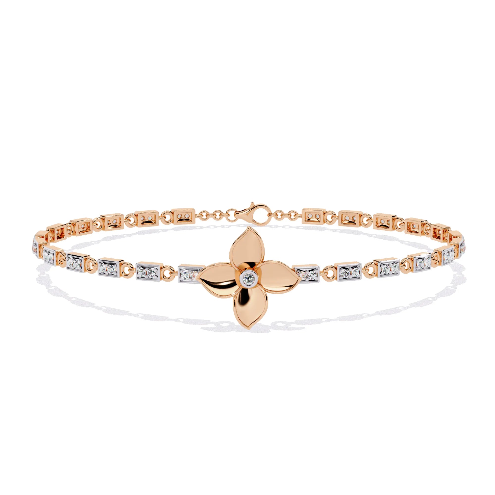 Floral Sparkle Lab Diamond Bracelet