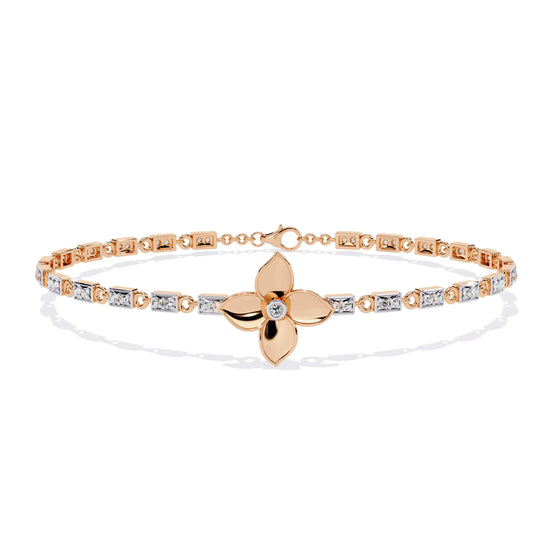 Floral Sparkle Lab Diamond Bracelet