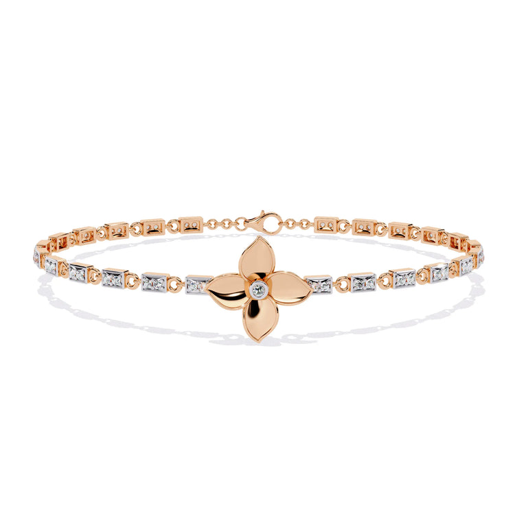 Floral Sparkle Lab Diamond Bracelet
