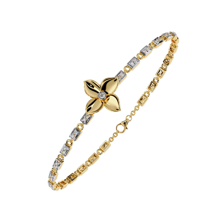 Floral Sparkle Lab Diamond Bracelet