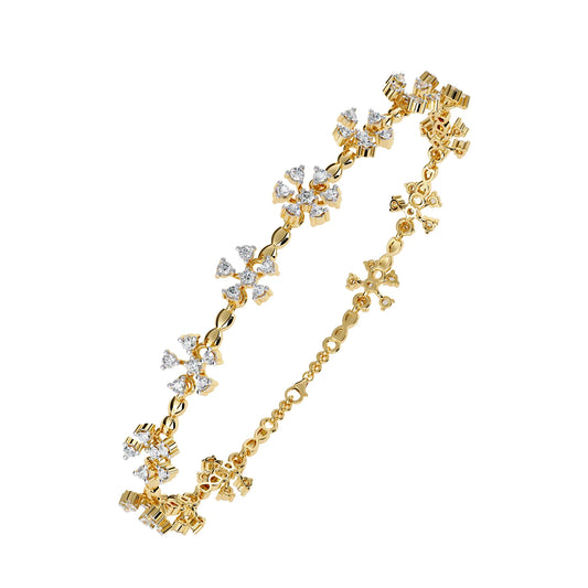 Petal Blossom Lab Diamond Bracelet