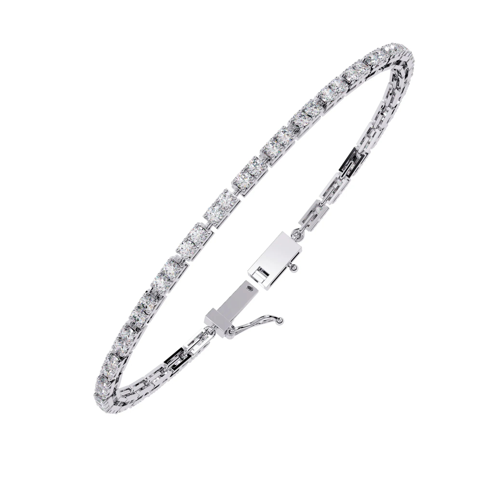 Facet Baguette Lab Diamond Bracelet