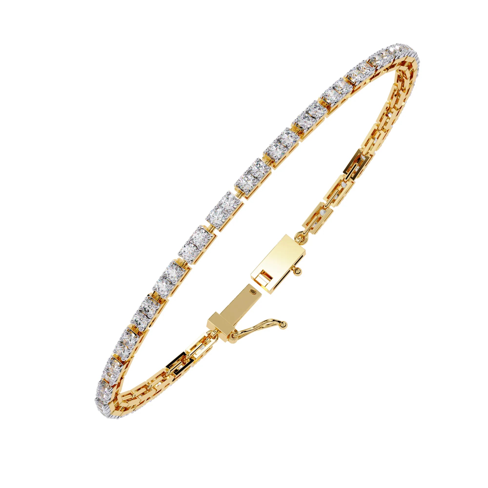 Facet Baguette Lab Diamond Bracelet