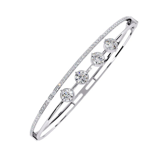 Duet and Dazzle Moissanite Bracelet